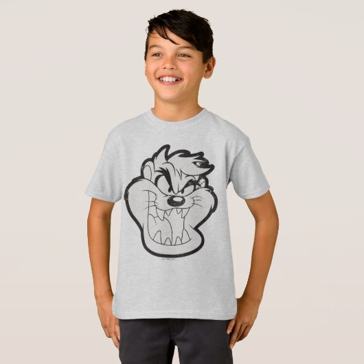TAZ™ Evil Grin Abzeichen T-Shirt (Vorne ganz)