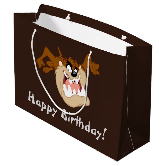 TAZ™ Evil Grin Große Geschenktüte (Rückseite Schrägansicht)