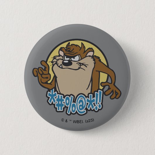 TAZ™ Expletive Circle Graphic Button (Vorderseite)