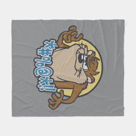 TAZ™ Expletive Circle Graphic Fleecedecke (Vorderseite (Horizontal))