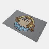 TAZ™ Expletive Circle Graphic Fußmatte (Schrägansicht)