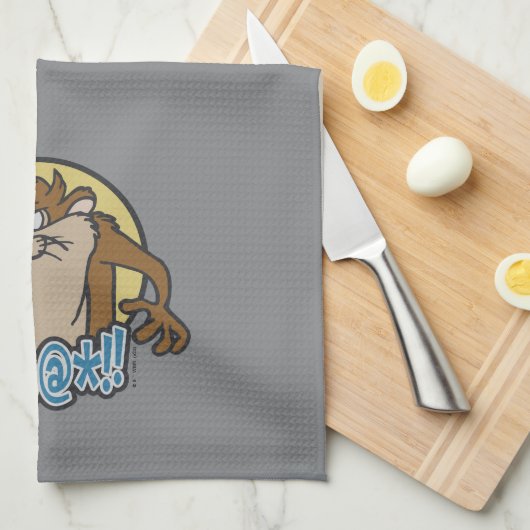 TAZ™ Expletive Circle Graphic Geschirrtuch (Viertel Falte)