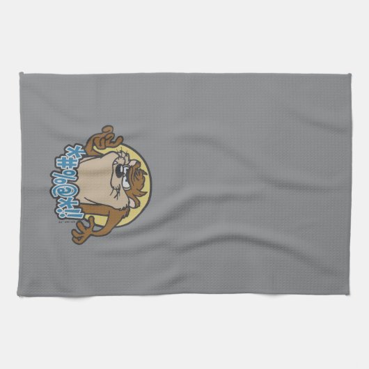 TAZ™ Expletive Circle Graphic Geschirrtuch (Horizontal)