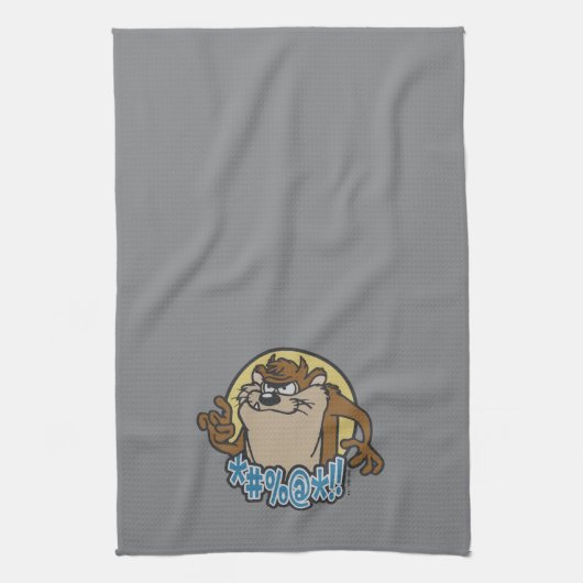 TAZ™ Expletive Circle Graphic Geschirrtuch (Vertikal)