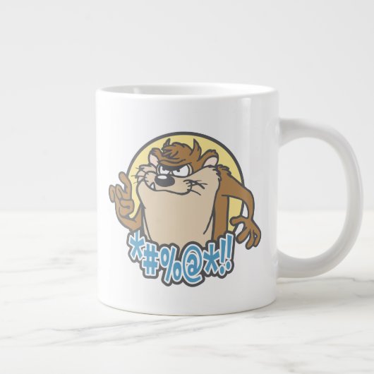 TAZ™ Expletive Circle Graphic Jumbo-Tasse (Rechts)