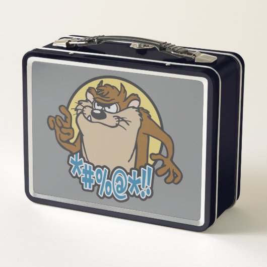 TAZ™ Expletive Circle Graphic Metall Brotdose (Rückseite)