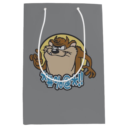 TAZ™ Expletive Circle Graphic Mittlere Geschenktüte (Vorderseite)