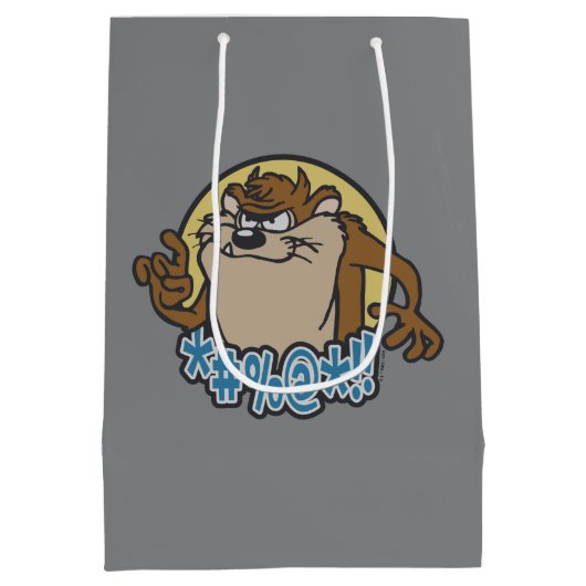 TAZ™ Expletive Circle Graphic Mittlere Geschenktüte (Rückseite)