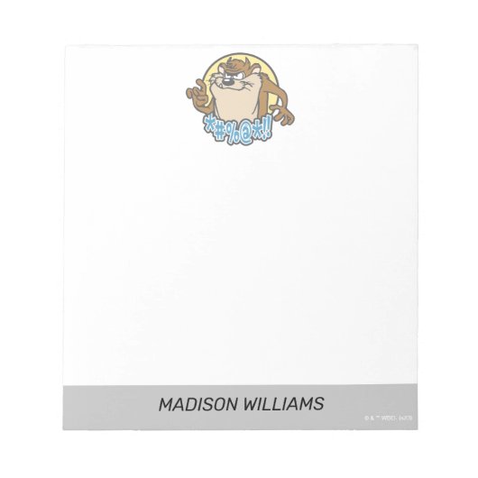 TAZ™ Expletive Circle Graphic Notizblock (Vorderseite)