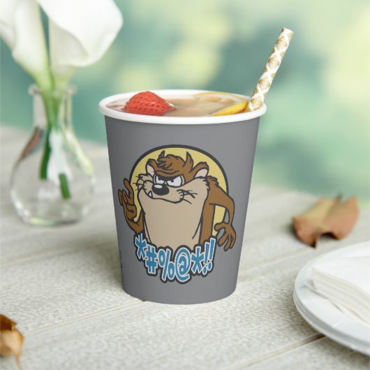 TAZ™ Expletive Circle Graphic Pappbecher (In Situ)