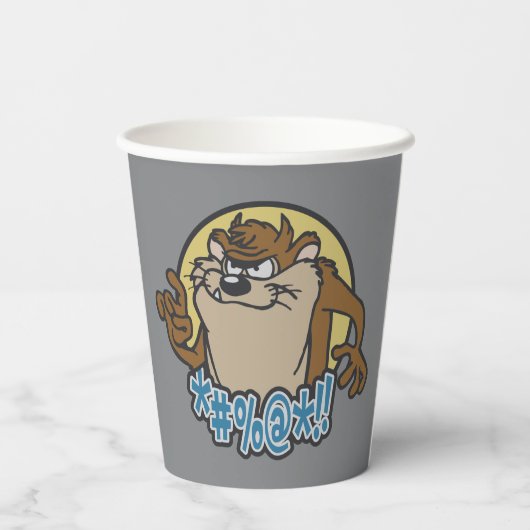 TAZ™ Expletive Circle Graphic Pappbecher (Rückseite)