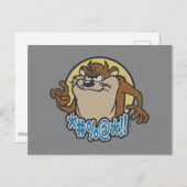 TAZ™ Expletive Circle Graphic Postkarte (Vorne/Hinten)