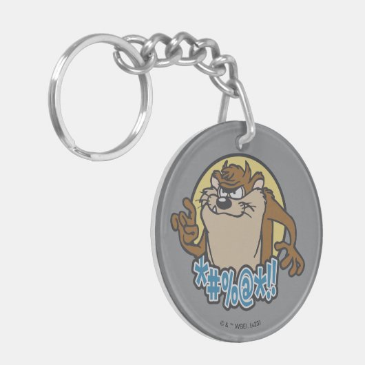 TAZ™ Expletive Circle Graphic Schlüsselanhänger (Vorderseite links)