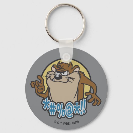 TAZ™ Expletive Circle Graphic Schlüsselanhänger (Vorderseite)