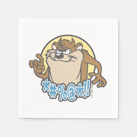 TAZ™ Expletive Circle Graphic Serviette (Vorderseite)