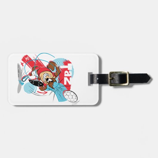 TAZ™ Headbuttball-Ball Gepäckanhänger (Vorderseite horizontal)