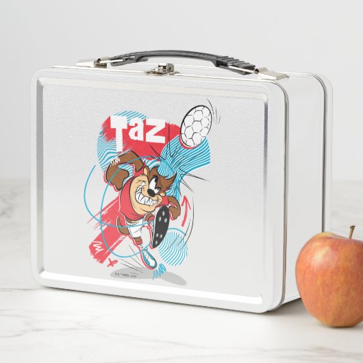 TAZ™ Headbuttball-Ball Metall Brotdose (Beispiel)