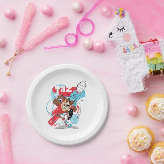 TAZ™ Headbuttball-Ball Pappteller (Party)