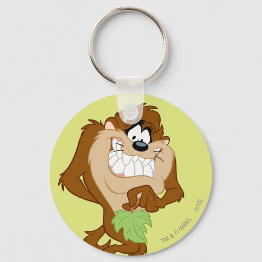 TAZ™ holding a leaf Schlüsselanhänger (Vorderseite)