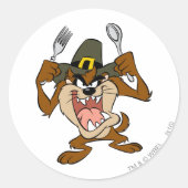 TAZ™ Hunger Runder Aufkleber (Vorderseite)