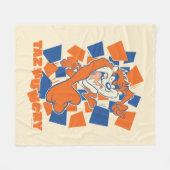 TAZ™ Hungry Smashing durch Schachbrett Fleecedecke (Vorderseite (Horizontal))