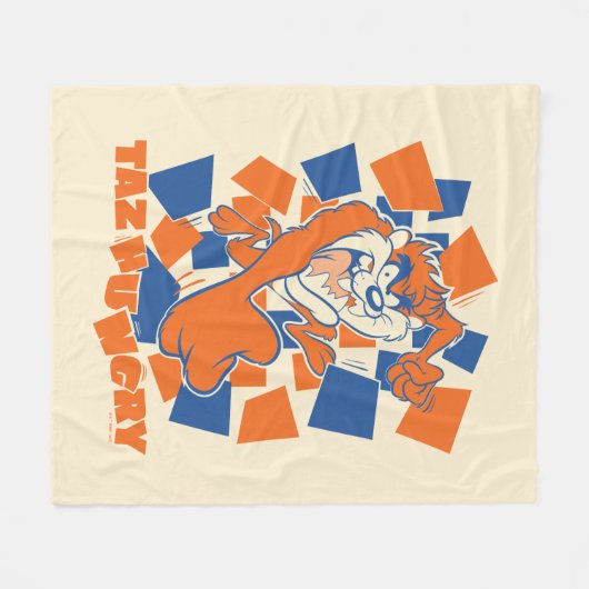 TAZ™ Hungry Smashing durch Schachbrett Fleecedecke (Vorderseite (Horizontal))