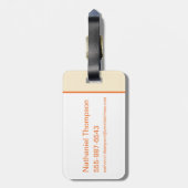 TAZ™ Hungry Smashing durch Schachbrett Gepäckanhänger (Rückseite vertikal)