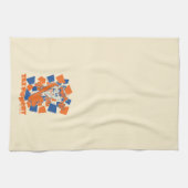 TAZ™ Hungry Smashing durch Schachbrett Geschirrtuch (Horizontal)