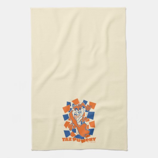 TAZ™ Hungry Smashing durch Schachbrett Geschirrtuch (Vertikal)