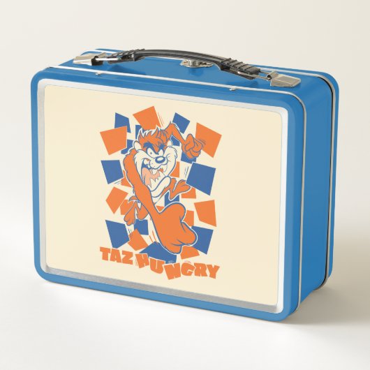 TAZ™ Hungry Smashing durch Schachbrett Metall Brotdose (Rückseite)