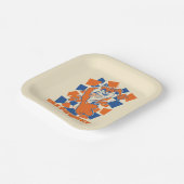 TAZ™ Hungry Smashing durch Schachbrett Pappteller (Gewinkelt)