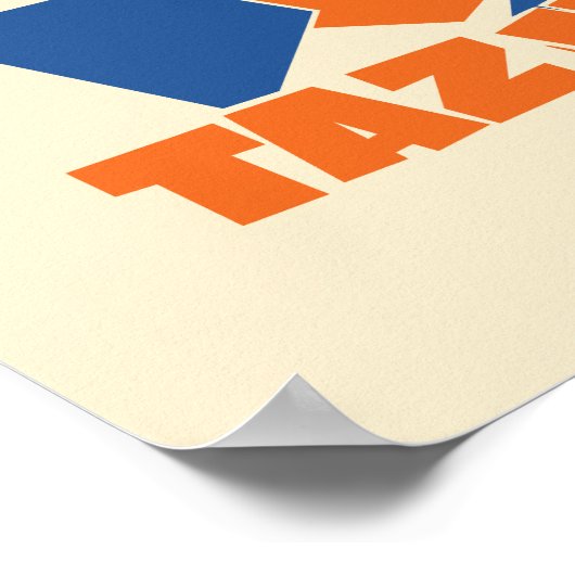 TAZ™ Hungry Smashing durch Schachbrett Poster (Ecke)