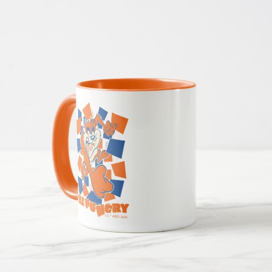TAZ™ Hungry Smashing durch Schachbrett Tasse (Vorderseite Links)