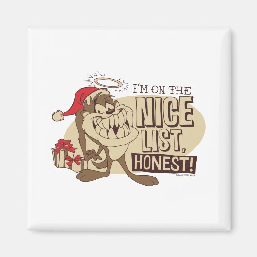 Taz Im On The Nice List Magnet (Vorne)