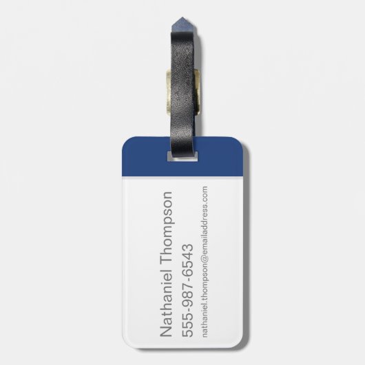 TAZ™ in einer Tasche Gepäckanhänger (Rückseite vertikal)