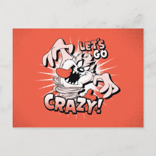 TAZ™ "Let's Go Crazy!" Halftone Postkarte