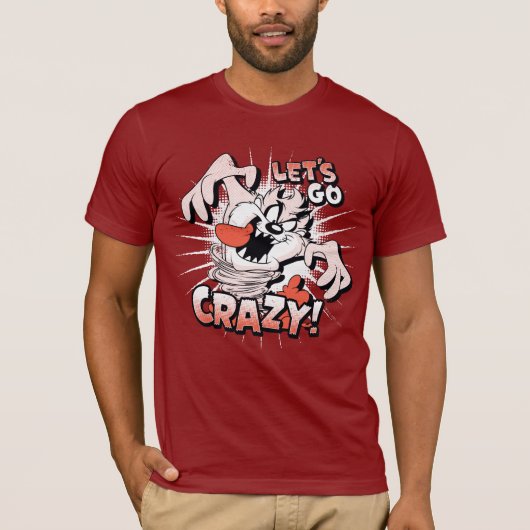 TAZ™ "Let's Go Crazy!" Halftone T-Shirt (Vorderseite)