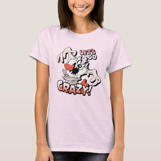TAZ™ "Let's Go Crazy!" Halftone T-Shirt (Vorderseite)