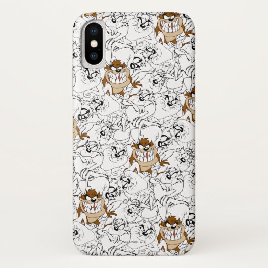 TAZ™ Line Art Pop Muster Case-Mate iPhone Hülle (Rückseite)