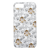 TAZ™ Line Art Pop Muster Case-Mate iPhone Hülle (Rückseite)