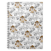 TAZ™ Line Art Pop Muster Notizblock (Vorderseite)