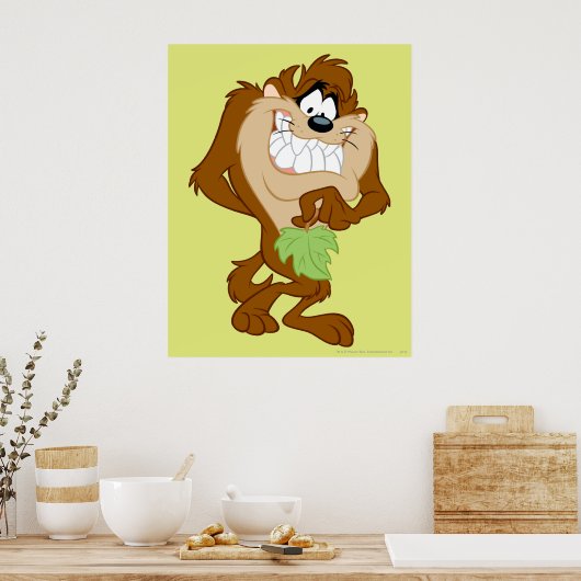 TAZ™ mit Blättern Poster (Küche)