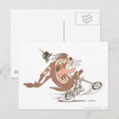 TAZ™ Motorradwut Postkarte (Vorne/Hinten)