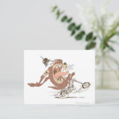 TAZ™ Motorradwut Postkarte (Stehend Vorderseite)