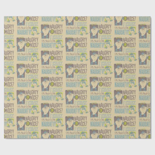 TAZ™- Naughty oder Nice? Geschenkpapier (Flach)