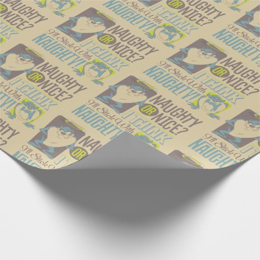 TAZ™- Naughty oder Nice? Geschenkpapier (Ecke)