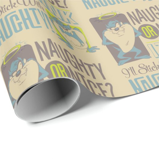 TAZ™- Naughty oder Nice? Geschenkpapier (Rolleneckpunkt)