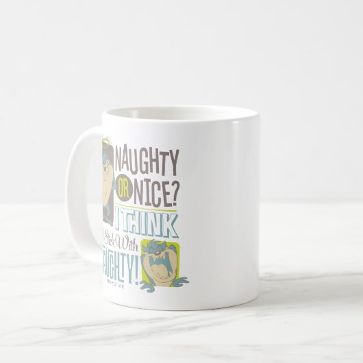 TAZ™- Naughty oder Nice? Kaffeetasse (Vorderseite Links)