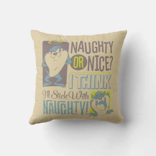 TAZ™- Naughty oder Nice? Kissen (Rückseite)