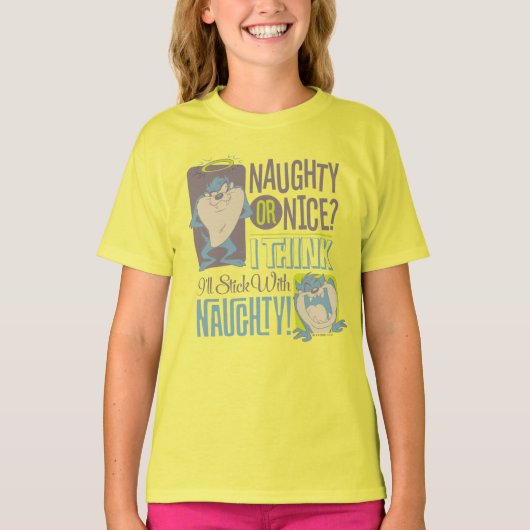 TAZ™- Naughty oder Nice? T-Shirt (Vorderseite)